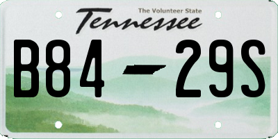 TN license plate B8429S