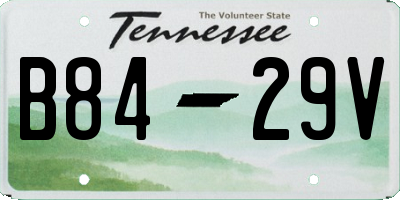 TN license plate B8429V