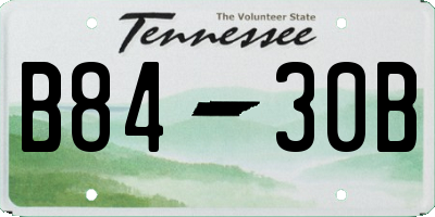TN license plate B8430B