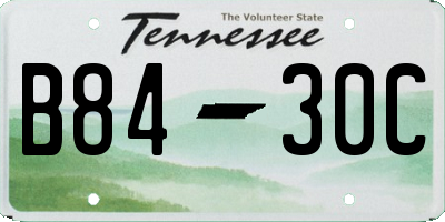 TN license plate B8430C