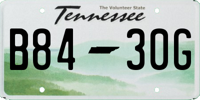 TN license plate B8430G