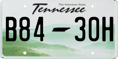 TN license plate B8430H