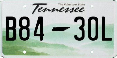 TN license plate B8430L