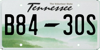 TN license plate B8430S