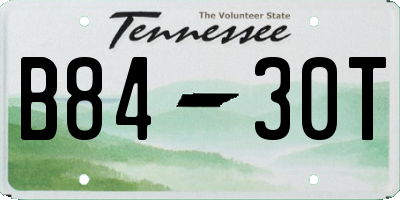 TN license plate B8430T
