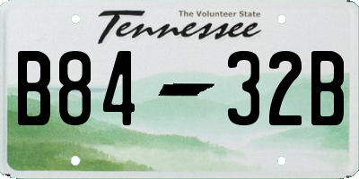 TN license plate B8432B