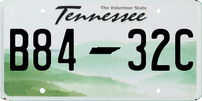 TN license plate B8432C