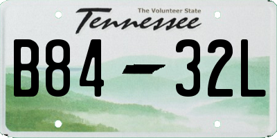 TN license plate B8432L