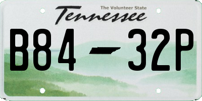 TN license plate B8432P