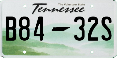 TN license plate B8432S