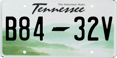 TN license plate B8432V