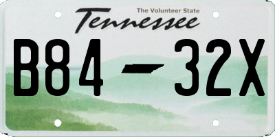 TN license plate B8432X