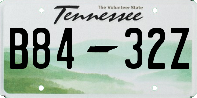 TN license plate B8432Z