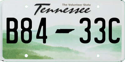 TN license plate B8433C