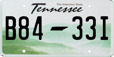 TN license plate B8433I