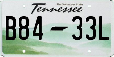 TN license plate B8433L