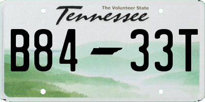 TN license plate B8433T