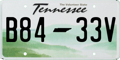 TN license plate B8433V