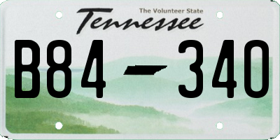 TN license plate B8434O