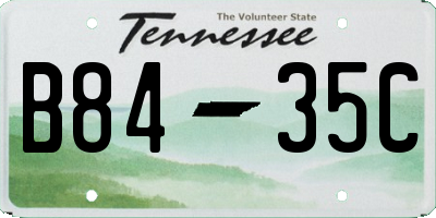 TN license plate B8435C