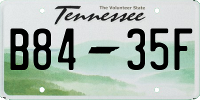 TN license plate B8435F