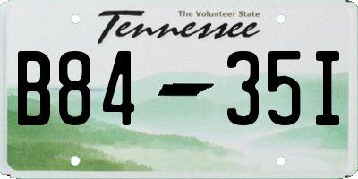 TN license plate B8435I