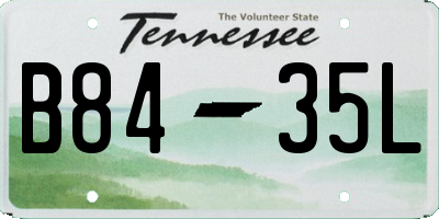 TN license plate B8435L