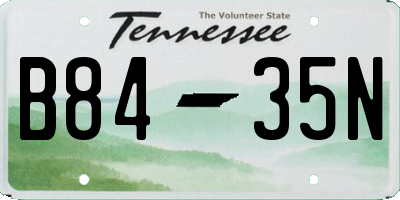 TN license plate B8435N