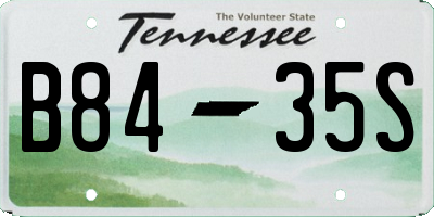 TN license plate B8435S