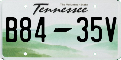 TN license plate B8435V