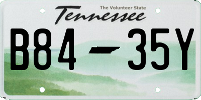TN license plate B8435Y