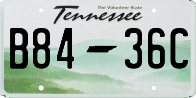 TN license plate B8436C