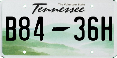 TN license plate B8436H
