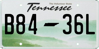 TN license plate B8436L
