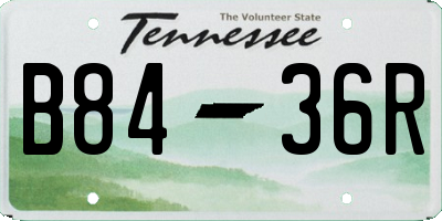 TN license plate B8436R
