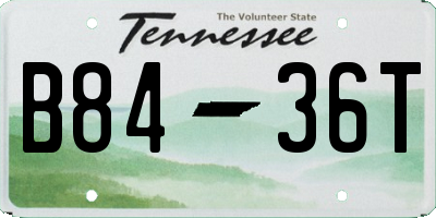 TN license plate B8436T