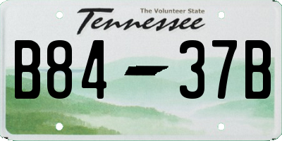 TN license plate B8437B