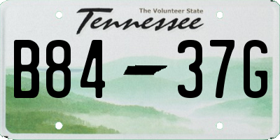 TN license plate B8437G