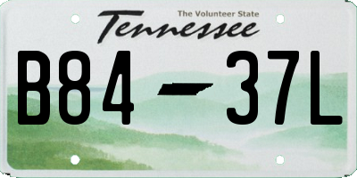TN license plate B8437L