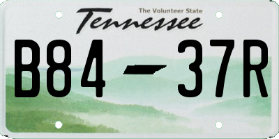 TN license plate B8437R