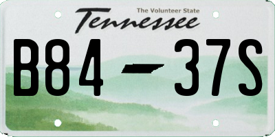 TN license plate B8437S