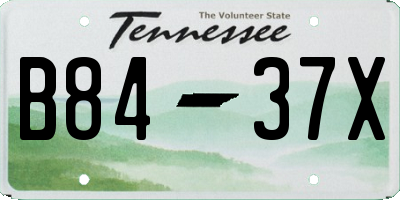 TN license plate B8437X
