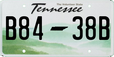 TN license plate B8438B