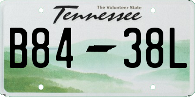 TN license plate B8438L