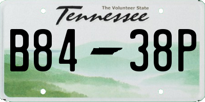 TN license plate B8438P
