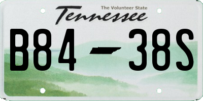 TN license plate B8438S