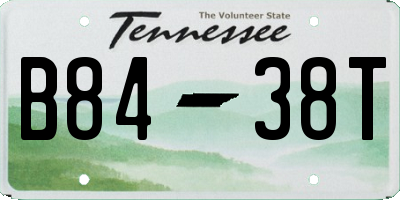 TN license plate B8438T