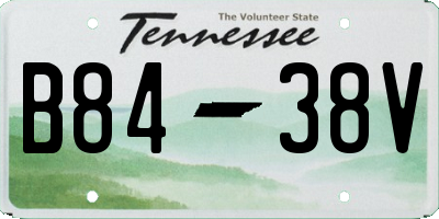 TN license plate B8438V
