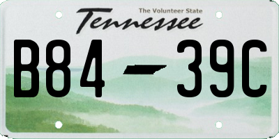 TN license plate B8439C