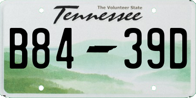 TN license plate B8439D